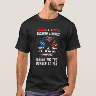 DeSantis Airlines Retro USA Flag DeSantis Airline T-shirt
