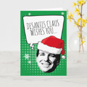 DeSantis Claus wenst u een prettige kerstkaart Kaart (Gele Bloem)