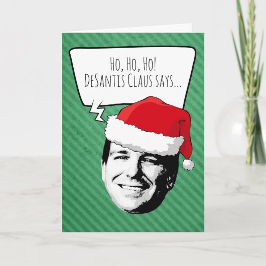 DeSantis Claus zegt vrolijk kerstfeest Kaart (Voorkant)
