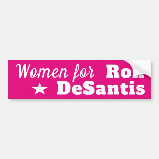DeSantis - Gouverneur van Florida Vrouwen voor Ron Bumpersticker (Voorkant)