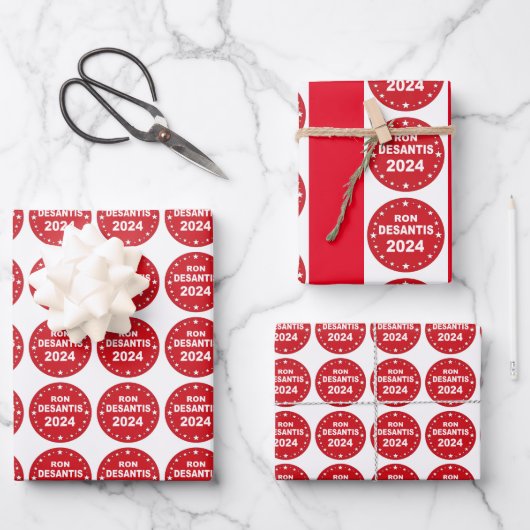 Desantis President 2024 Inpakpapier Vel (Voorkant)