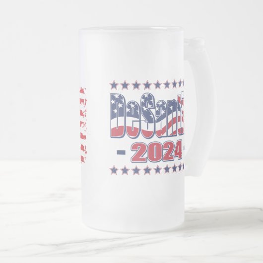 DeSantis voor President 2024 Matglas Bierpul (Voorkant rechts)