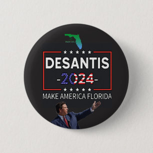 DeSantis voor President 2024 Ronde Button 5,7 Cm