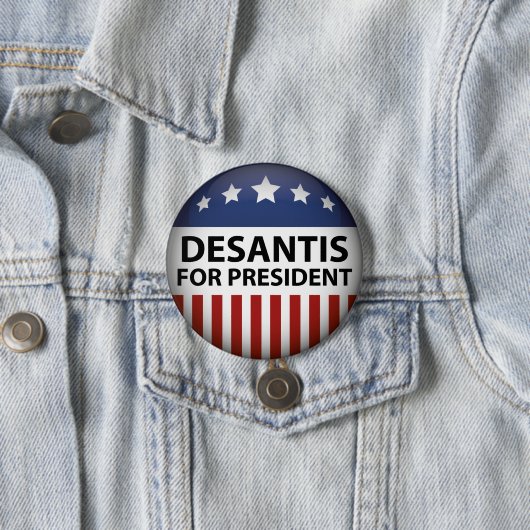 DeSantis voor President Ronde Button 7,6 Cm (In situ)