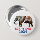 DeSantis vs Trump 2024 Ronde Button 7,6 Cm (Voorkant /achterkant)