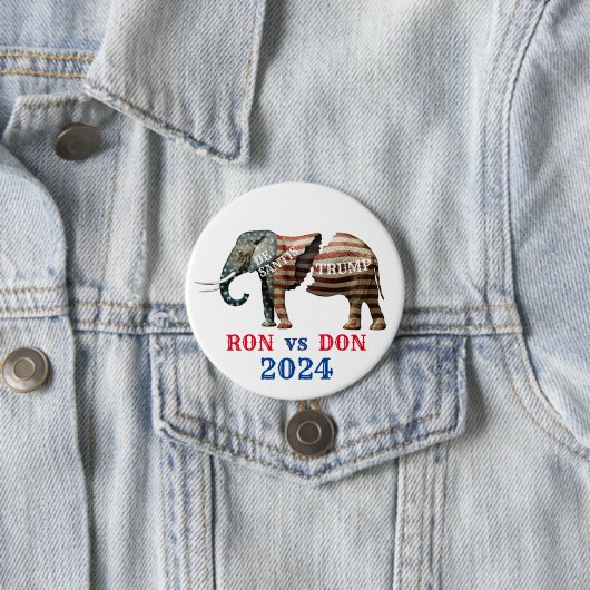 DeSantis vs Trump 2024 Ronde Button 7,6 Cm (In situ)