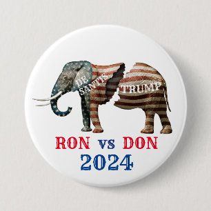 DeSantis vs Trump 2024 Ronde Button 7,6 Cm