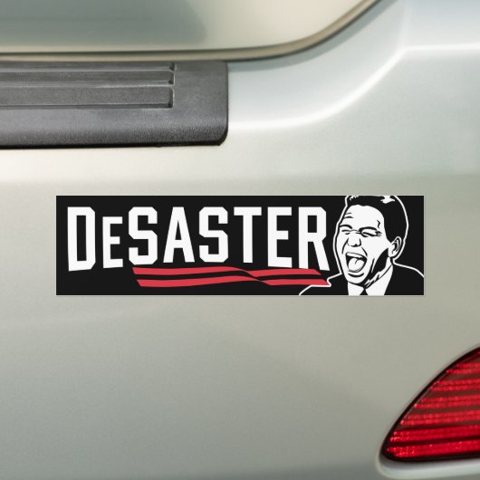 DeSaster Ron DeSantis lacht ramp Anti-DeSantis Bumpersticker (Op auto)
