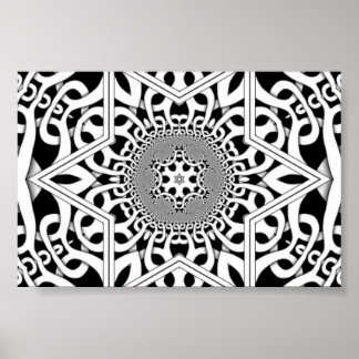 desaturatie nasynchronisch fractal poster