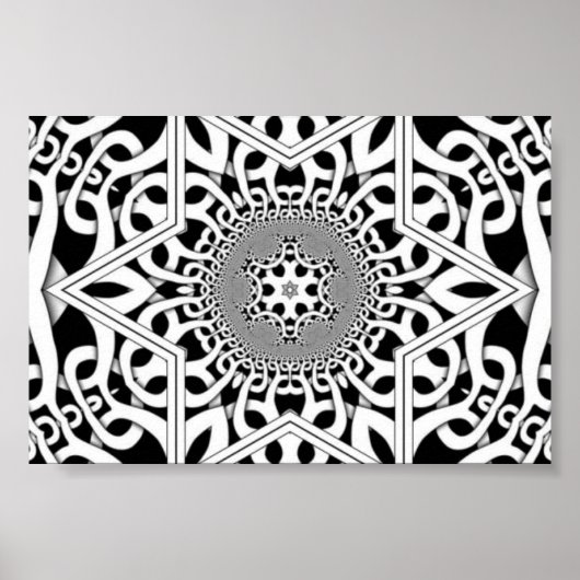 desaturatie nasynchronisch fractal poster (Voorkant)