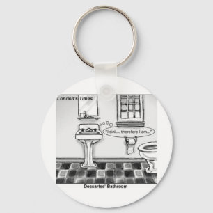 Descartes' Badkamer Grappige T-shirts Mokken Kaart Sleutelhanger