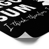 Descartes Cogito Ergo Sum Famous Philosophy Quote Poster (Hoek)