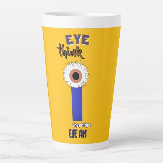 Descartes Eyes Latte Mok (Voorkant)