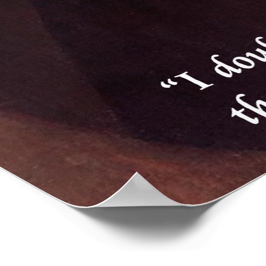 Descartes "Ik denk daarom ik ben" Poster van citaa (Hoek)