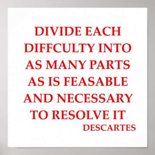 DESCARTES-offerte Poster (Voorkant)