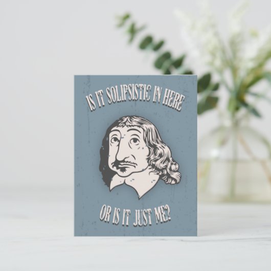 Descartes Solipsistic Briefkaart (Staand voorkant)