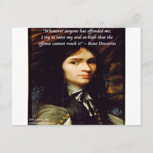 Descartes "Verhef Mijn Ziel" Beroemde Citaten Briefkaart