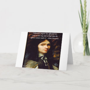 Descartes "Verhef Mijn Ziel" Beroemde Citaten Kaart
