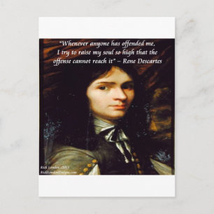Descartes "Verhef Mijn Ziel" Beroemde Spreuk Briefkaart