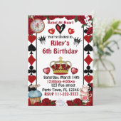 Descendants rise of red custom birthday invitation kaart (Staand voorkant)