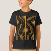 Descending and Ascending Dragons by Hokusai T-shirt (Voorkant)