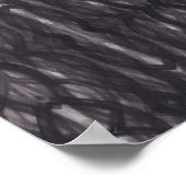 Descent Abstract Dark Black Watercolor Art Poster (Hoek)