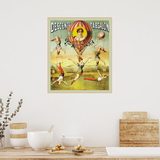 Descente d'Absalon ~  Circus Poster (Keuken)