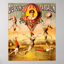 DESCENTE D'ABSALON Miss Siena Acrobat Circus Poster