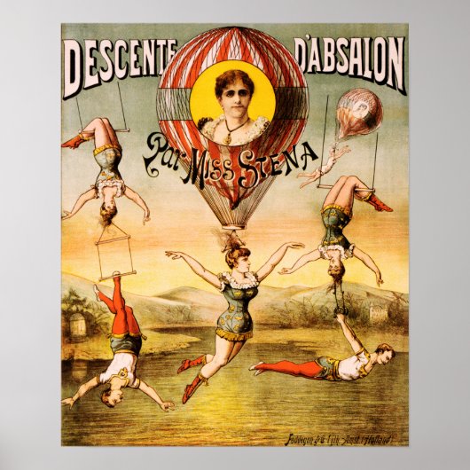 DESCENTE D'ABSALON Miss Siena Acrobat Circus Poster (Voorkant)