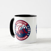 Deschutes Republicans 2023 NEW Logo Coffee Cup Mok (Voorkant links)