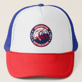 Deschutes Republicans 2023 NEW Logo Trucker Pet (Voorkant)