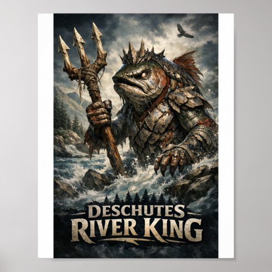 Deschutes River King Trident Vis Monster Poster (Voorkant)