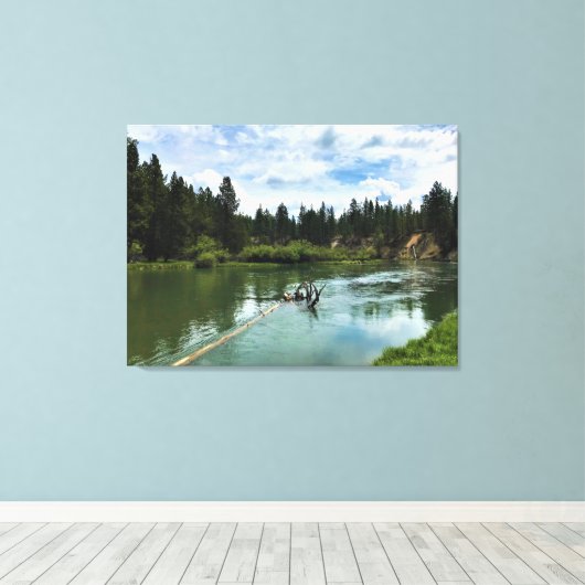 Deschutes River Oregon Canvas Afdruk (Insitu (Houten vloer))