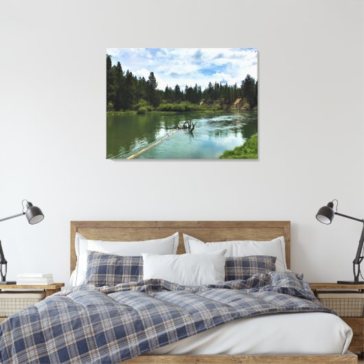 Deschutes River Oregon Canvas Afdruk (Insitu (Slaapkamer))