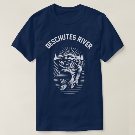 Deschutes River Oregon Fishing  T-shirt (Design voorkant)