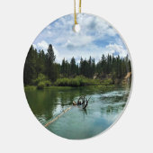 Deschutes River Oregon Keramisch Ornament (Links)