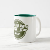 Deschutes River Oregon Tweekleurige Koffiemok (Voorkant rechts)