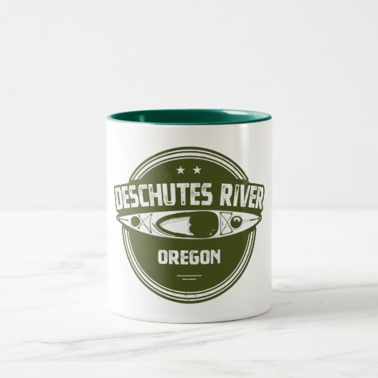 Deschutes River Oregon Tweekleurige Koffiemok (Center)