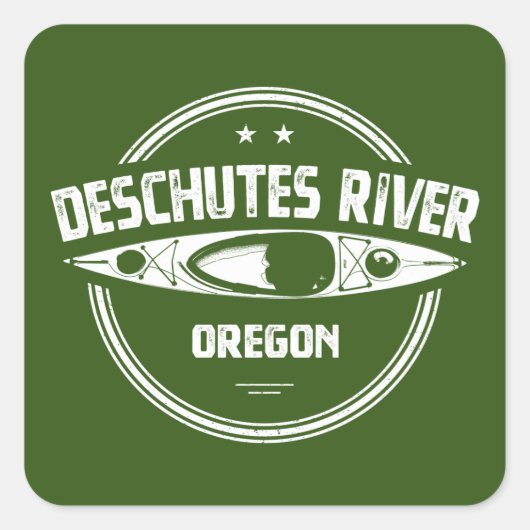 Deschutes River Oregon Vierkante Sticker (Voorkant)