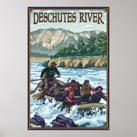 Deschutes River Rafting - Bend, of reisposter Poster (Voorkant)