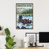 Deschutes River Rafting - Bend, of reisposter Poster (Thuiskantoor)