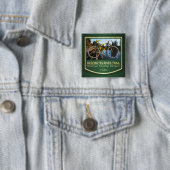 Deschutes River Trail (fiets2) Vierkante Button 5,1 Cm (In situ)