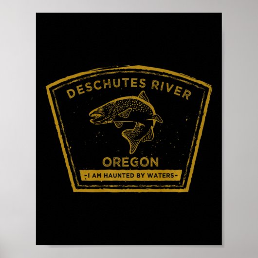 Deschutes Rivier Oregon Premium Fly Fishing  Poster (Voorkant)