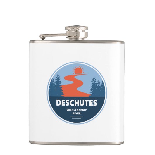 Deschutes Wild and Schilderachtig River, Oregon Heupfles (Voorkant)