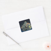 Descloizite op calciet vierkante sticker (Envelop)