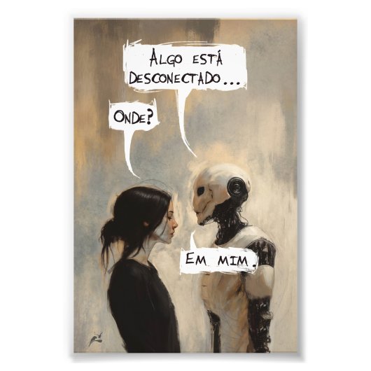 Desconectado (com frase) foto afdruk (Voorkant)