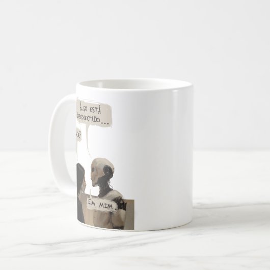 Desconectado (com frase) koffiemok (Voorkant links)