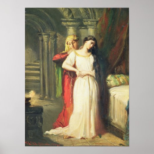 Desdemona Retiting to her Bed, 1849 Poster (Voorkant)