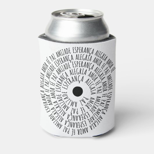 Desejos de Natal - Amor Fé Esperança Blikjeskoeler (Blikje Achterkant)