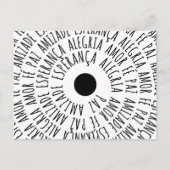 Desejos de Natal - Amor Fé Esperança Briefkaart (Voorkant)